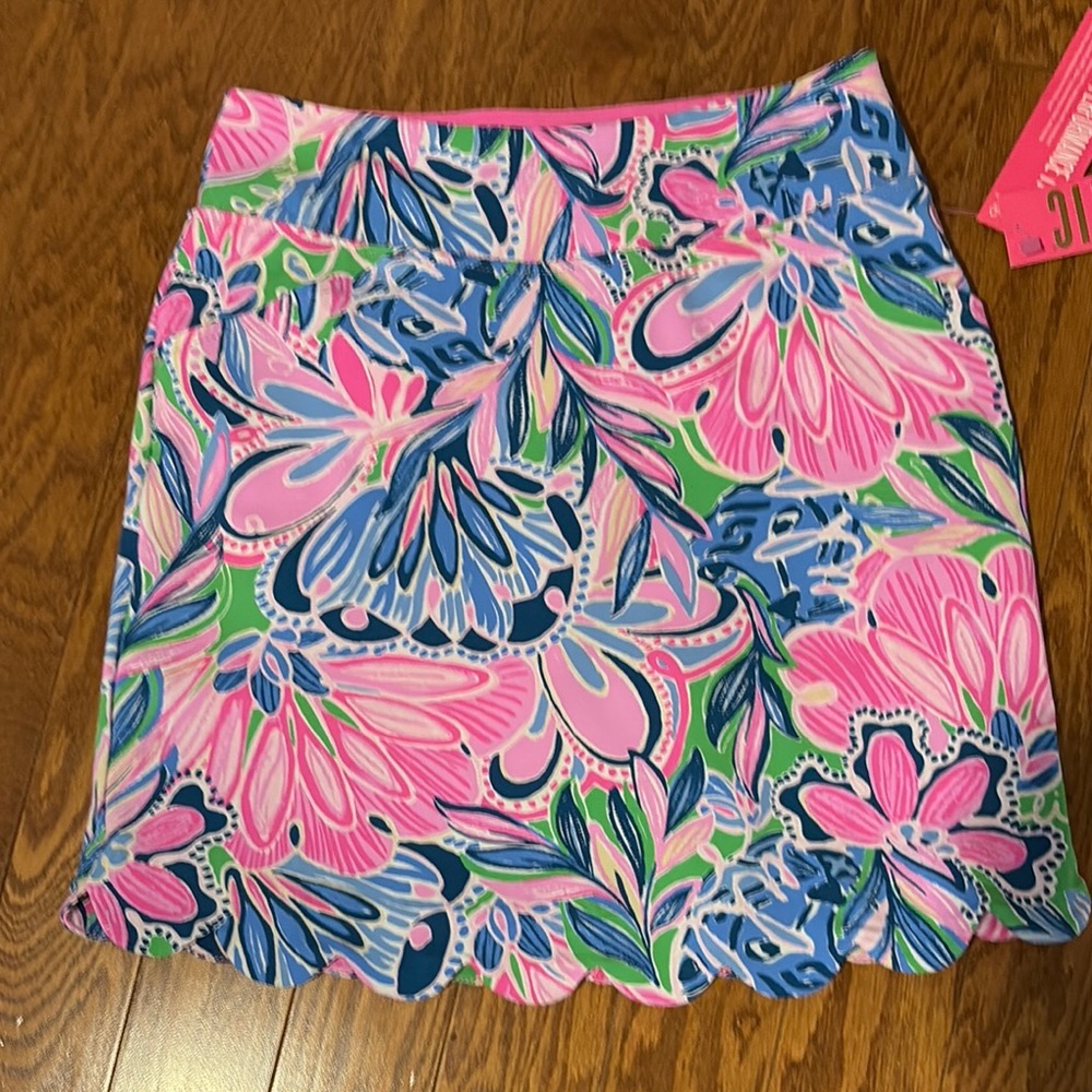 Lilly Pulitzer Monica Scallop Hem Golf  Skirt Resort Wear